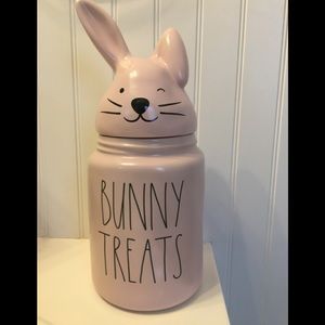 Rae Dunn bunny treats canister
